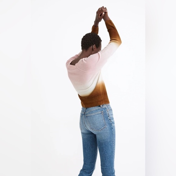 Madewell dip dye cashmere shrunken sweater size M - Picture 6 of 11